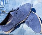 Męskie buty piękny niebieski kolor