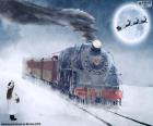 Boże Narodzenie Parowa lokomotywa