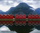 Typowe norweskie domki