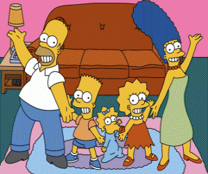 Układanka Rodzina Simpson w swoim domu w Springfield