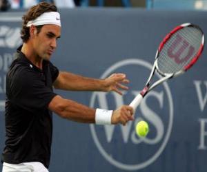 Układanka Roger Federer gotowy do zamachu