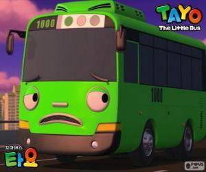 Układanka ROGI jest śmieszne i złośliwy zielony autobus