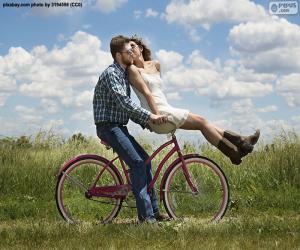 Układanka Romantyczną przejażdżkę rowerem