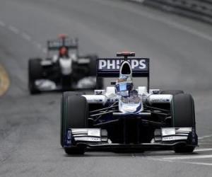 Układanka Rubens Barrichello - Williams - Monte-Carlo 2010