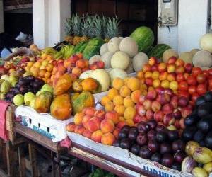 Układanka Rynek owoców