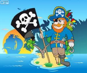 Układanka Rysunek kapitana piratów