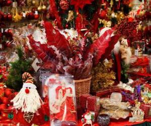 Układanka Różne dekoracje na Boże Narodzenie