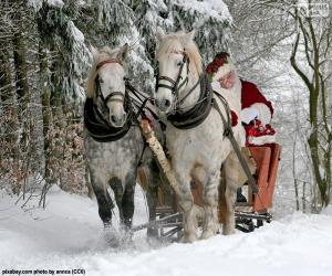 Układanka Sanki Noel Papa