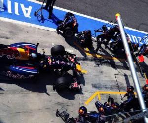 Układanka Sebastian Vettel - Red Bull - Monza 2010