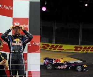 Układanka Sebastian Vettel - Red Bull - Singapore 2010 (2 niejawne º)