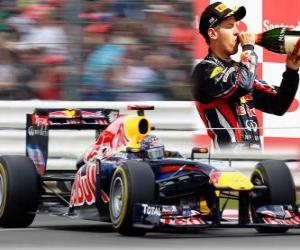 Układanka Sebastian Vettel - Red Bull - Silverstone Grand Prix Wielkiej Brytanii (2011) (2 miejsce)