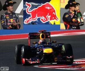 Układanka Sebastian Vettel - Red Bull - Grand Prix Stanów Zjednoczonych 2012, 2 ° sklasyfikowane
