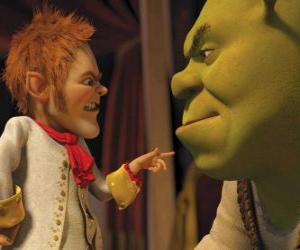 Układanka Shrek to nabrać, podpisując pakt z uprzejmy negocjator Rumpelstiltskin