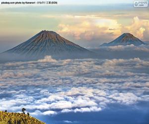 Układanka Sindoro i Sumbing, Indonezja