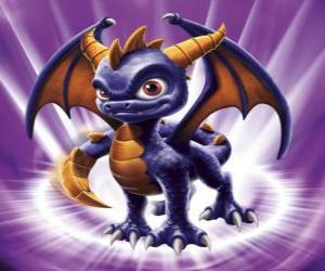 Układanka Skylander Spyro, smok jest potężny przeciwnik, który potrafi latać i strzelać ogniem z ust. Magia Skylanders