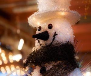 Układanka Snowman twarz z czapkę i szalik