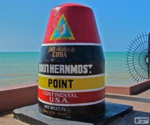 Układanka Southernmost Point, (południe), Key West, Floryda, USA