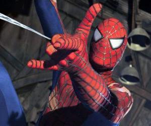 Układanka Spider-Man twarz z maską i odzieży specjalnej
