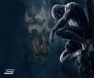 Układanka Spiderman akcji Venom z wielu swoich kompetencji i umiejętności