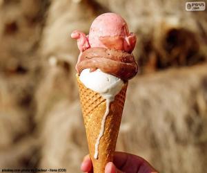 Układanka Stożek lody