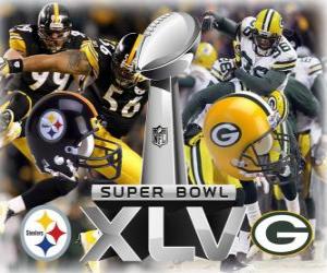 Układanka Super Bowl XLV - Pittsburgh Steelers vs Green Bay Packers