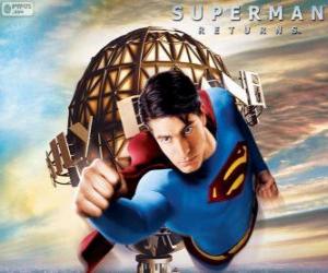 Układanka Superman, superbohater pływające