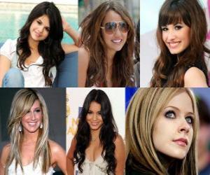 Układanka Superstar, Selena Gomez, Miley Cyrus, Demi Lovato, Ashley Tisdale, Vanessa Hudgens, Avril Lavigne