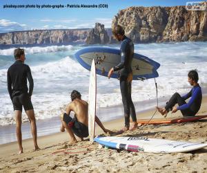 Układanka Surferzy na plaży