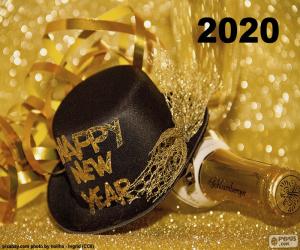 Układanka Szczęśliwego nowego roku 2020