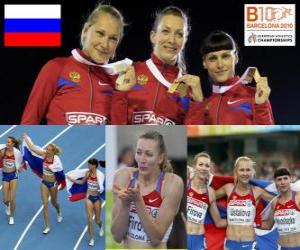 Układanka Tatiana Firowa mistrzem na 400 m, Xenia Krivoshapka Ustalova i Antonina (2 i 3) w Barcelonie Mistrzostwa Europy w Lekkoatletyce 2010