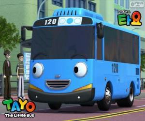 Układanka TAYO wesoły i optymistyczna niebieski autobus