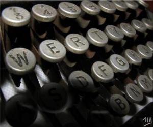 Układanka Tekst starych maszyn do pisania