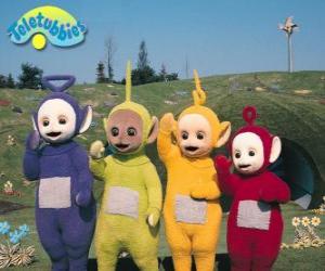 Układanka Teletubisie: Laa-Laa, Tinky Winky, Dipsy i Po