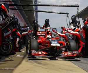 Układanka Timo Glock - Virgin - Barcelona 2011