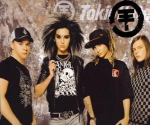 Układanka Tokio Hotel to młody zespół muzyczny pochodzenia niemieckiego pop rock składa się z Bill Kaulitz, Tom Kaulitz, Georg Listing i Gustav Schäfer.