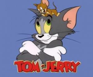 Układanka Tom i Jerry się głównym bohaterem zabawnych przygód