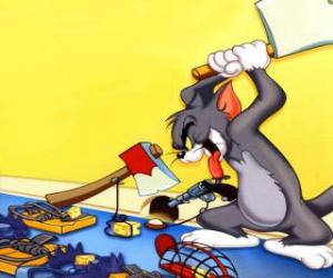 Układanka Tom próbował złapać mysz Jerry