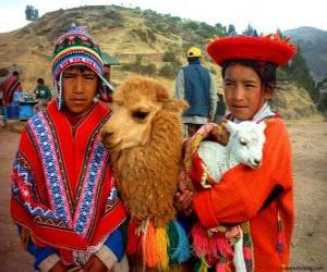 Układanka Tradycyjne stroje Inków
