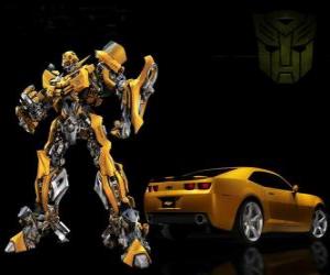 Układanka Transformers, samochód i robota, w którym przekształca