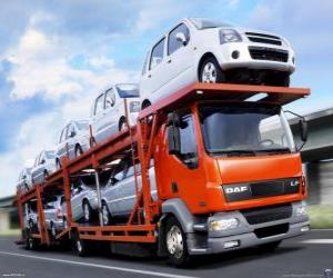 Układanka Transport ciężarowy samochodów