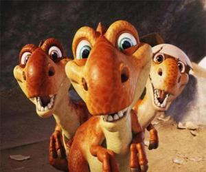 Układanka Trzech małych dinozaurów