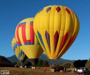 Układanka Trzy balony gotowy do lotu