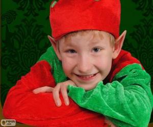 Układanka Twarz elfa Boże Narodzenie