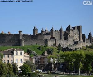 Układanka Ufortyfikowanego miasta Carcassonne, Francja