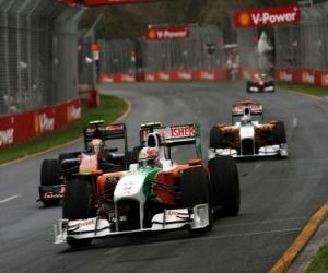 Układanka Vitantonio Liuzzi - Force India - Melbourne 2010