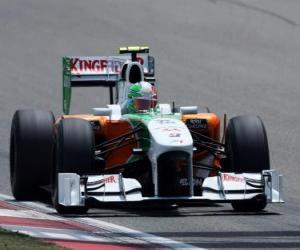 Układanka Vitantonio Liuzzi - Force India - Szanghaj 2010