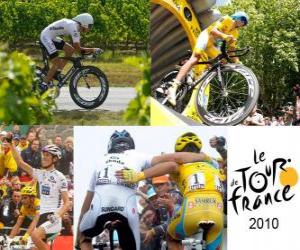 Układanka W 2010 roku Tour de France Alberto Contador i Andy Schleck