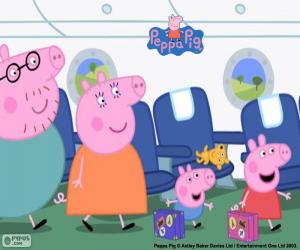 Układanka Wakacje rodziny Peppa Pig