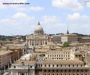 Układanka Watykan, miasto-Państwo w Rzym, Włochy