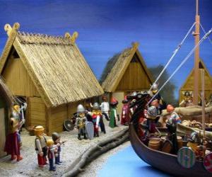 Układanka Wieś Viking Playmobil